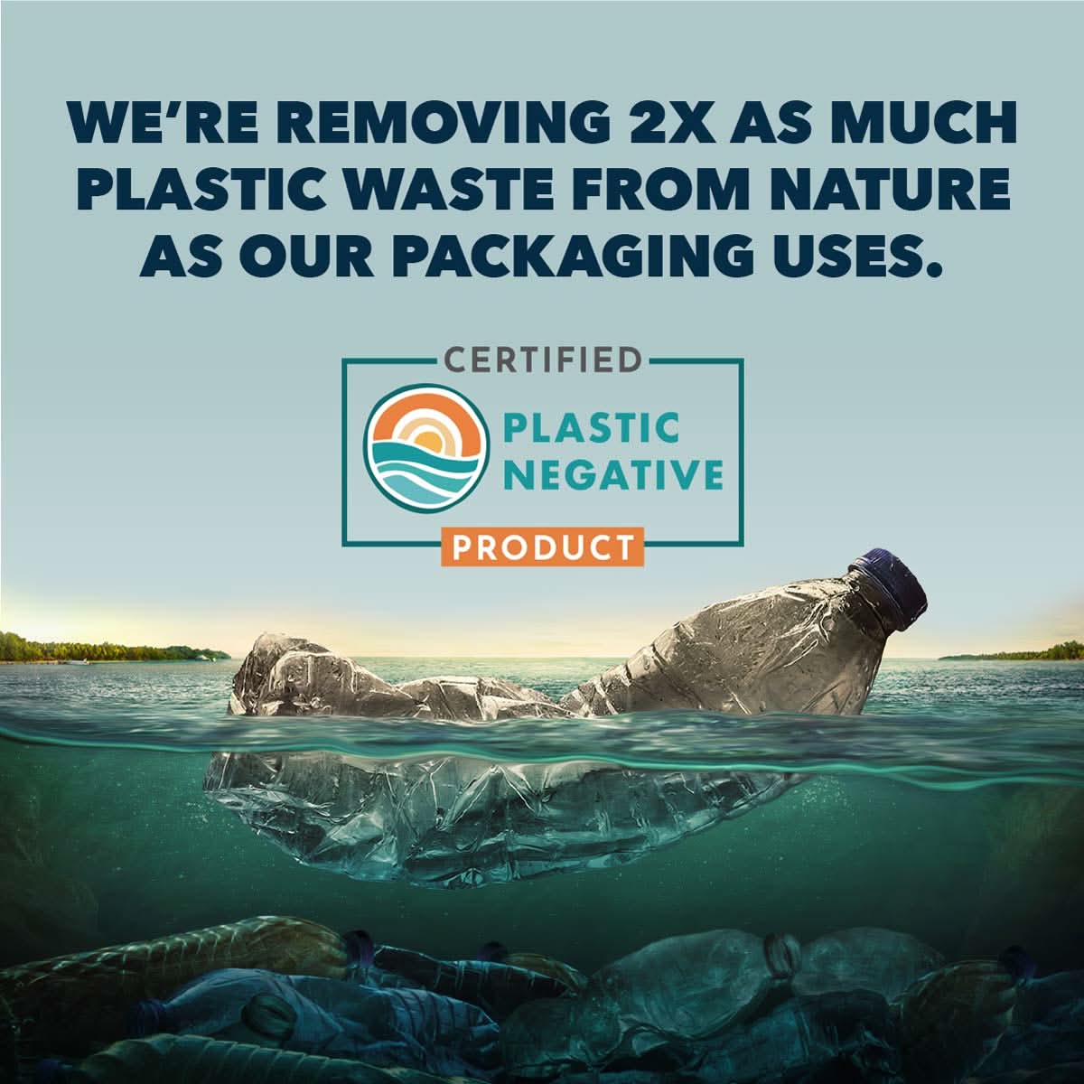 Advertisement for a certified 'Plastic Negative' product of Four Leaf Rover, with text and certification logo.