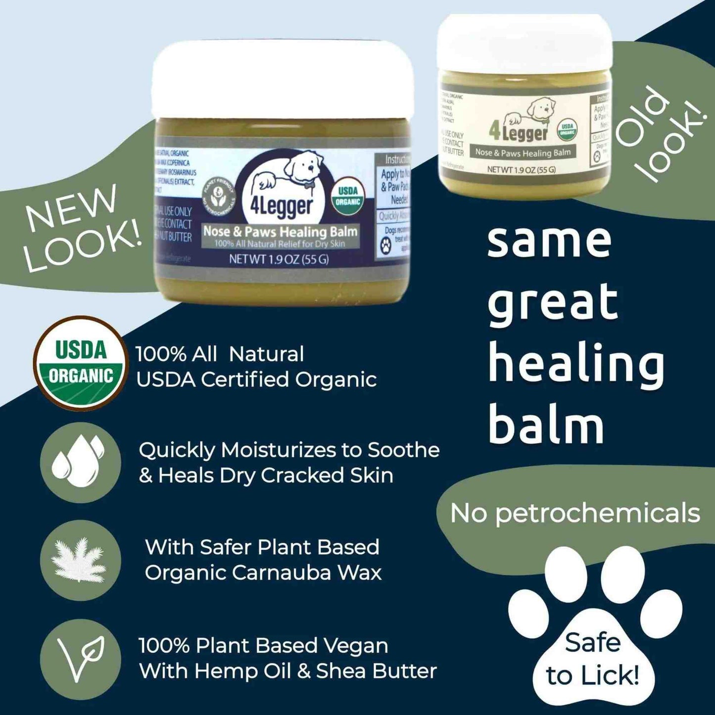 New look and benefits of organic dog healing balm by 4-Legger