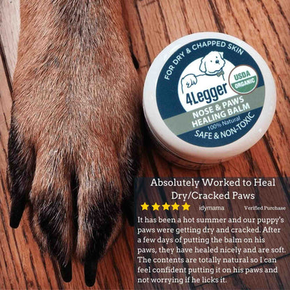 4-Legger Organic healing balm review for dog nose and paw pads