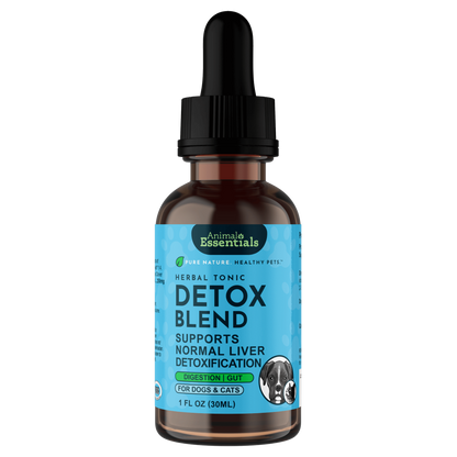 AE Detox Blend 1oz front – detox support supplement for dogs