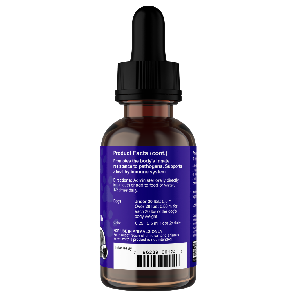AE Super Immune bottle with a dropper and purple label on a white background