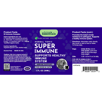 AE Super Immune 1oz immunity booster supplement, dog health