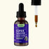 Bottle of Animal Essentials Super Immune supplement with dropper on a white background