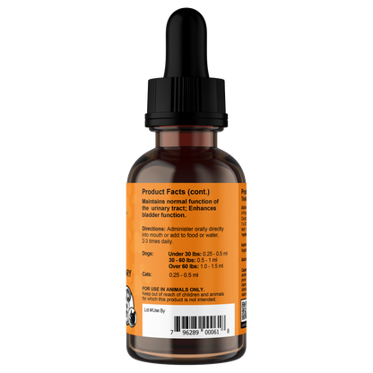AE Tinkle Tonic 1oz bottle right, dog urinary tract support formula