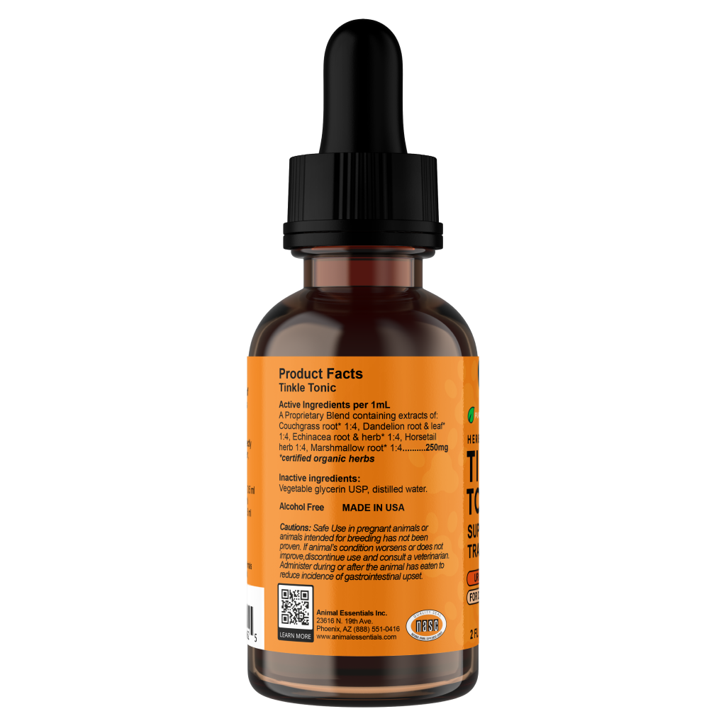 AE Tinkle Tonic Bottle with orange label 