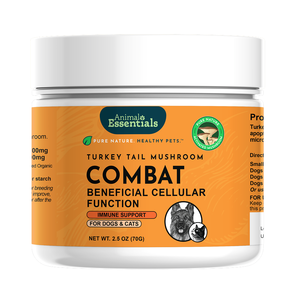 Animal Essentials COMBAT Turkey Tail Mushroom Powder supplement package