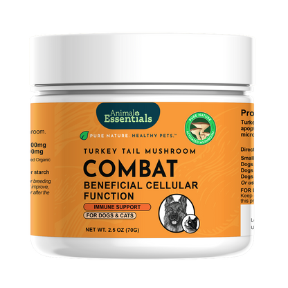 Animal Essentials COMBAT Turkey Tail Mushroom Powder supplement package
