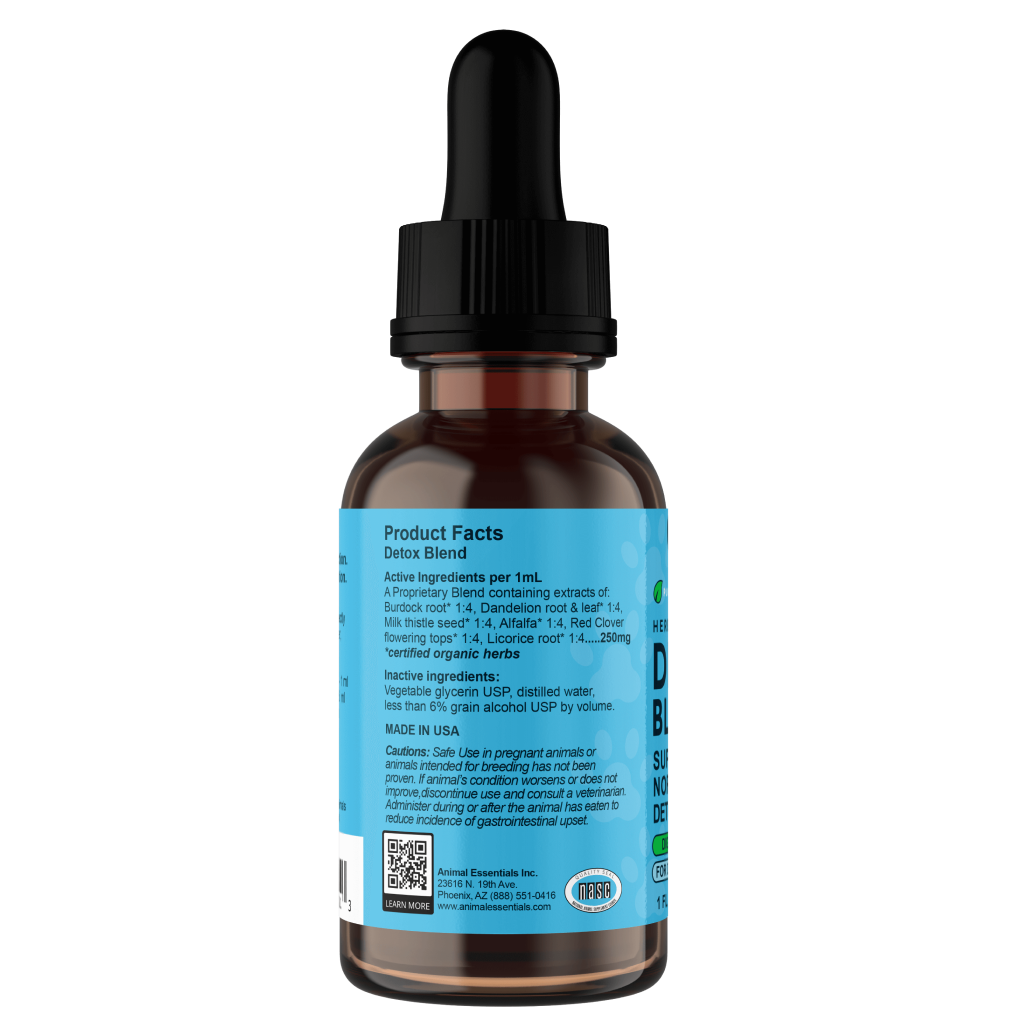 AE Detox Blend 1oz left-side bottle