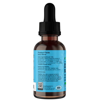 AE Detox Blend 1oz left-side bottle