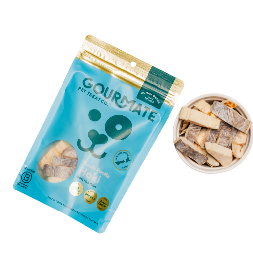 Gourmate South Pacific Hoki fish treat package for dogs