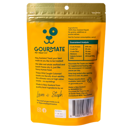 Gourmate Wild Caught Calamari premium seafood dog treat package