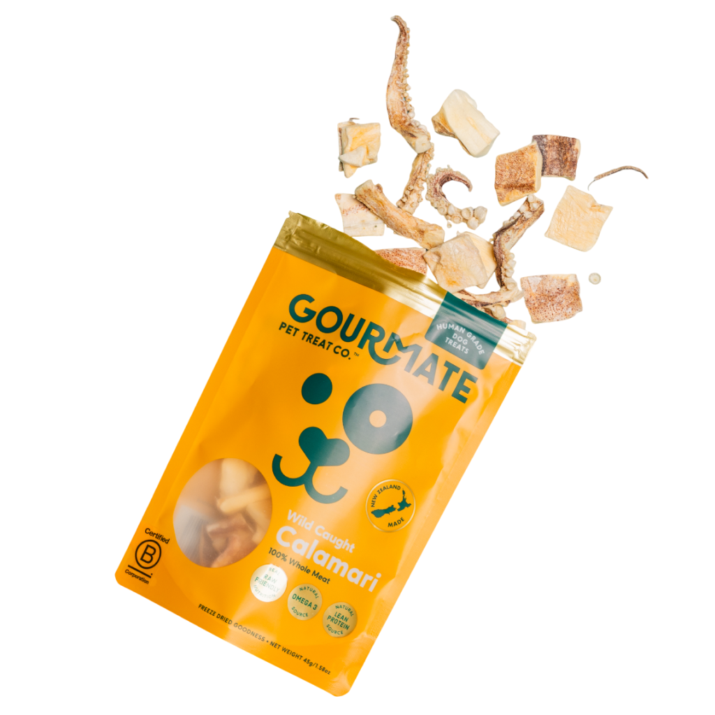 Gourmate Wild Caught Calamari natural dog seafood treat, full pack