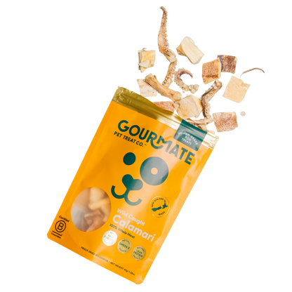 Gourmate Wild Caught Calamari natural dog seafood treat, full pack