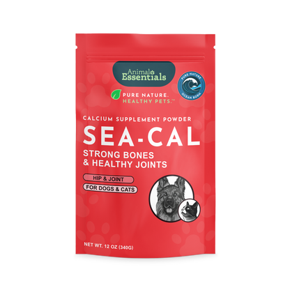 Animal Essentials Sea-Cal natural pet calcium supplement for dogs and cats packaging front