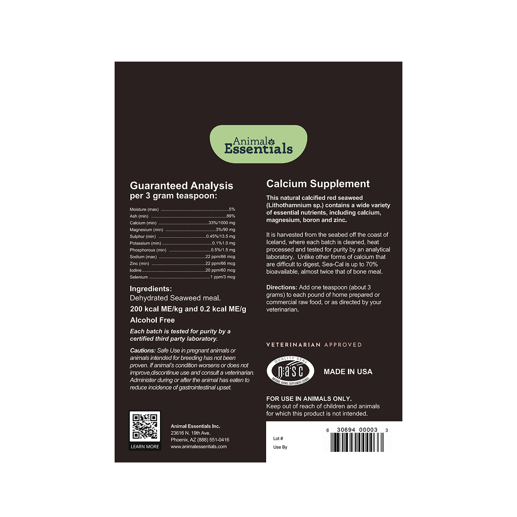 Animal Essentials Sea-Cal natural calcium supplement for pets
