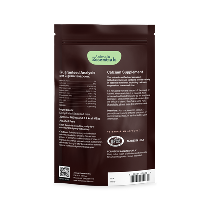 Animal Essentials Sea-Cal pet supplement nutritional info packaging